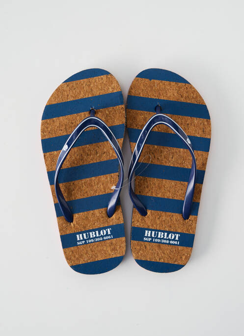 Tongs bout ouvert talon plat jusqu'à 3cm bleu HUBLOT femme