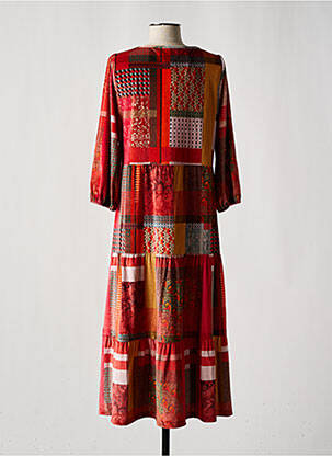Robe longue manches longues manches longues orange CAP JULUCA femme