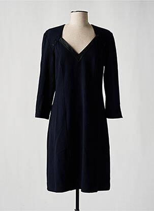Robe mi-longue manches 3/4 manches 3/4 bleu NATHALIE CHAIZE femme