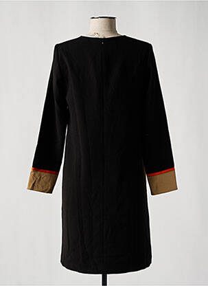 Robe courte fermeture zippée au dos manches longues noir NINATI femme
