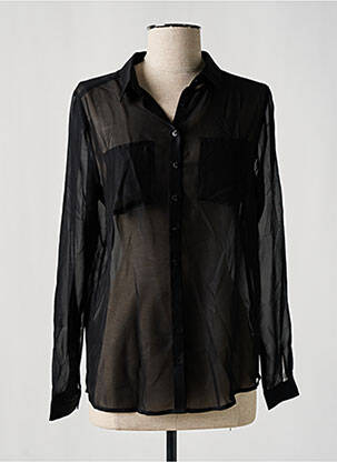 Chemisier coupe fluide manches longues noir LPB femme