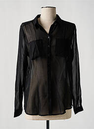Chemisier coupe fluide manches longues noir LPB femme