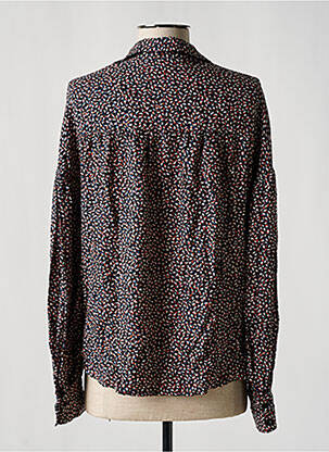 Chemisier tissage crêpe manches longues noir TEDDY SMITH femme