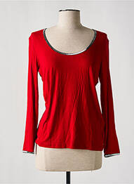 Top tissage jersey manches longues rouge NATHALIE CHAIZE femme