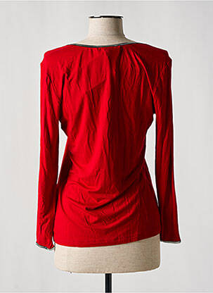 Top stretch manches longues rouge NATHALIE CHAIZE femme