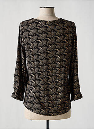 Top tissage jersey manches longues noir SIGNATURE femme