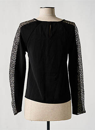 Blouse col rond manches longues noir TEDDY SMITH femme