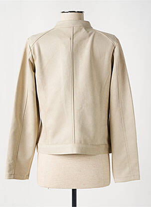 Veste casual tissage suedine beige SIGNATURE femme