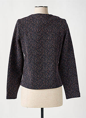 Veste casual col rond bleu SIGNATURE femme