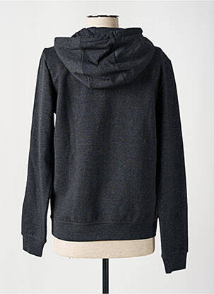 Sweat-shirt à capuche col v manches longues gris TEDDY SMITH femme