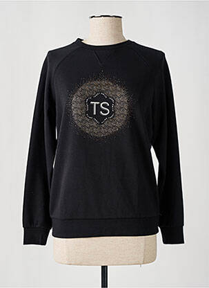 Sweat-shirt stretch manches longues noir TEDDY SMITH femme