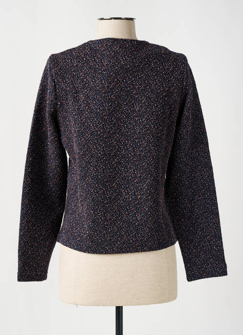Veste casual col rond bleu SIGNATURE femme