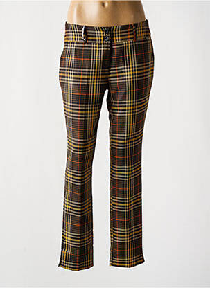 Pantalon slim taille normale taille normale marron EGO femme
