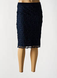 Jupe longue coupe droite bleu SIGNATURE femme
