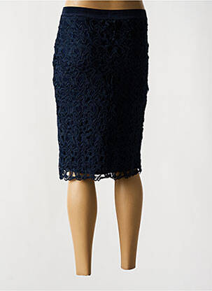 Jupe longue coupe droite bleu SIGNATURE femme