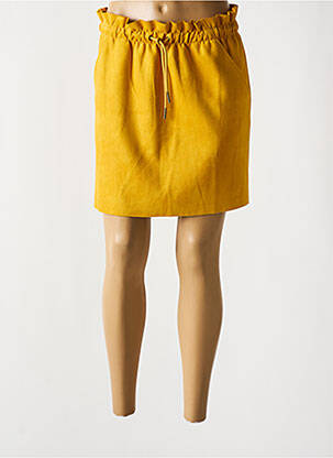 Jupe courte poches jaune TEDDY SMITH femme
