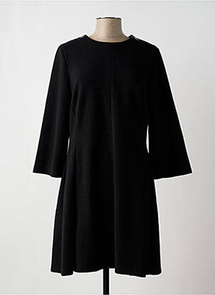 Robe mi-longue manches longues manches longues noir NINATI femme