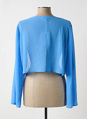 Boléro légère et transparente bleu NINATI femme