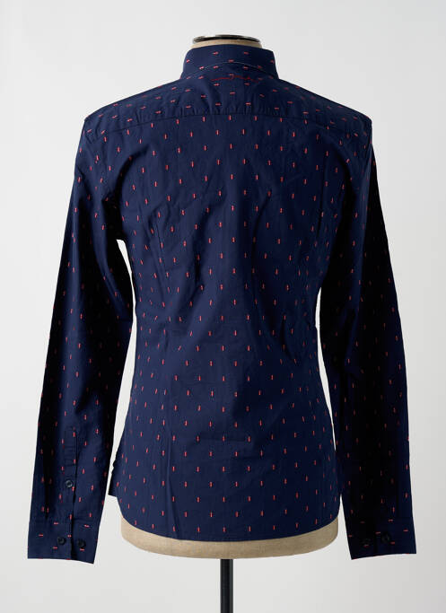Chemise manches longues bleu TEDDY SMITH pour homme