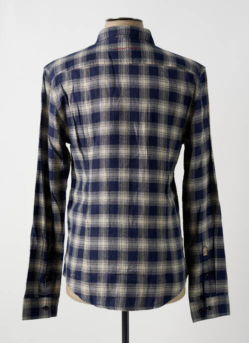 Chemise manches longues bleu TEDDY SMITH pour homme