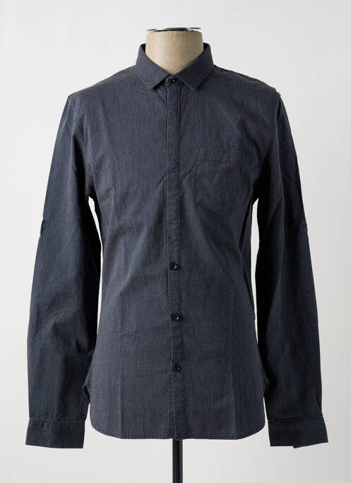 Chemise manches longues bleu TEDDY SMITH pour homme