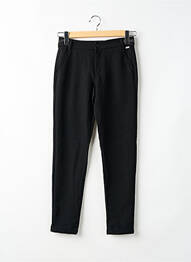 Pantalon chino fermeture zippée sous rabat boutonné taille normale noir BANANA MOON femme