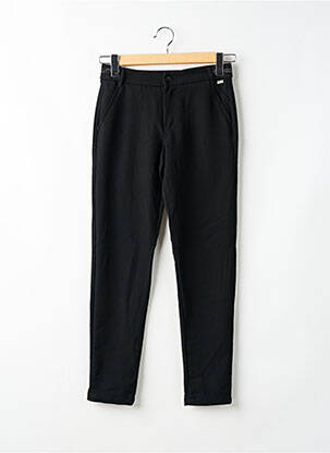 Pantalon chino fermeture zippée sous rabat boutonné taille normale noir BANANA MOON femme