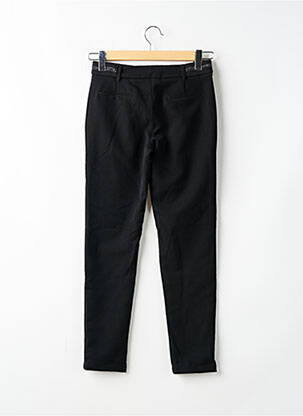 Pantalon chino fermeture zippée sous rabat boutonné taille normale noir BANANA MOON femme