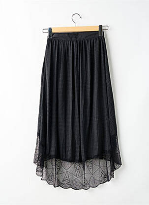 Jupe longue imprimé fantaisie noir TEDDY SMITH femme
