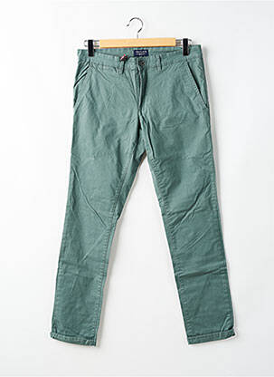 Pantalon chino tissage popeline taille normale vert TEDDY SMITH homme