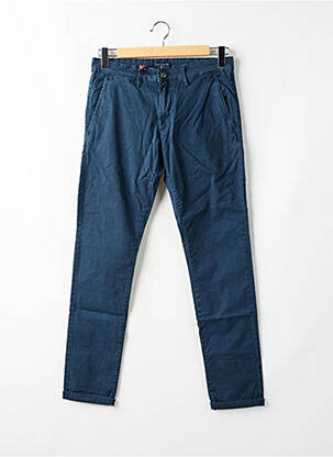 Pantalon chino tissage popeline taille normale bleu TEDDY SMITH homme