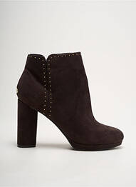 Bottines/boots fermeture zippée talon de 7 à 9cm marron GUESS femme