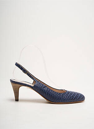 Escarpins tissage satiné talon de 4 à 6cm bleu PARALLELE femme