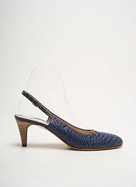 Escarpins tissage satiné talon de 4 à 6cm bleu PARALLELE femme