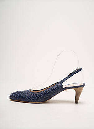 Escarpins tissage satiné talon de 4 à 6cm bleu PARALLELE femme