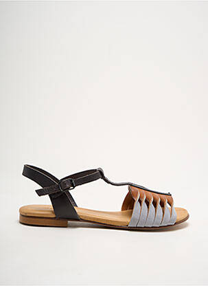 Sandales/nu pieds matière lisse talon plat jusqu'à 3cm gris BEATRIZ FUREST femme