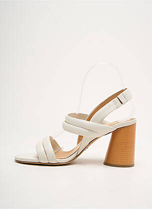 Sandales/nu pieds tissage satiné talon de 7 à 9cm blanc HALMANERA femme