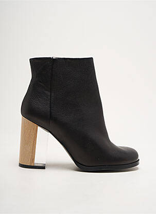 Bottines/boots matière lisse talon de 7 à 9cm noir MIISTA femme