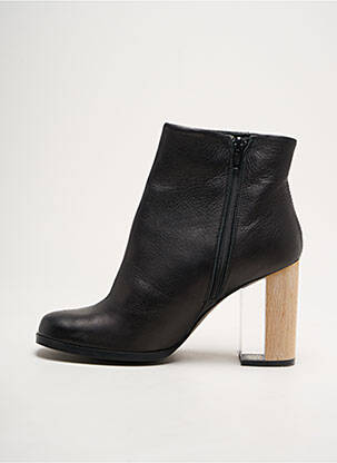 Bottines/boots matière lisse talon de 7 à 9cm noir MIISTA femme