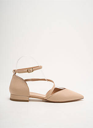 Sandales/nu pieds matière lisse talon plat jusqu'à 3cm beige JULIE DEE femme