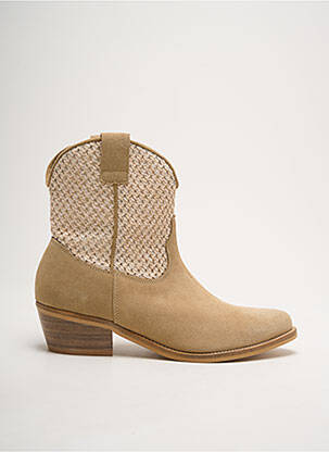 Bottines/boots bout pointu talon de 4 à 6cm beige MINKA DESIGN femme