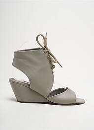 Sandales/nu pieds tissage satiné talon de 4 à 6cm gris FAUSTO SANTINI femme