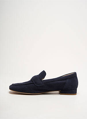 Mocassins nubuck talon plat jusqu'à 3cm bleu HOGL femme