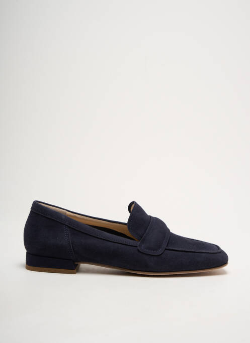 Mocassins nubuck talon plat jusqu'à 3cm bleu HOGL femme