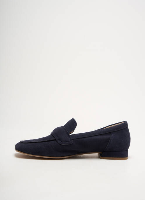 Mocassins nubuck talon plat jusqu'à 3cm bleu HOGL femme