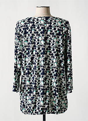 T-shirt col v manches 3/4 bleu CISO femme