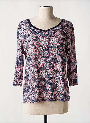 T-shirt manches 3/4 manches 3/4 bleu CONCEPT K femme