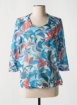 T-shirt manches 3/4 manches 3/4 bleu ELEANE femme