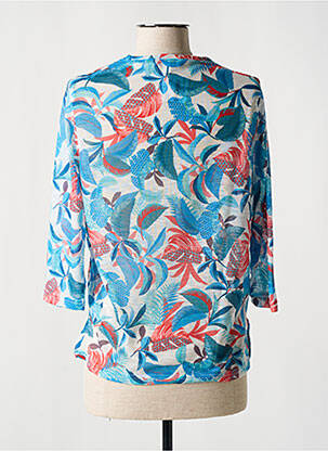 T-shirt manches 3/4 manches 3/4 bleu ELEANE femme