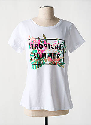 T-shirt sérigraphie manches courtes blanc JENSEN femme